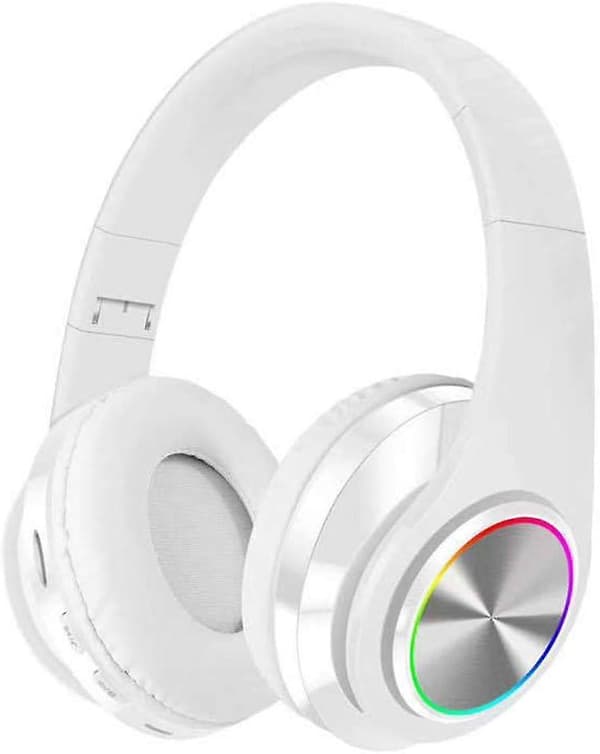 Lysende aktiv støjreducerende Bluetooth-headset trådløst headset foldbart hovedtelefon med subwoofer og musik mikrofon