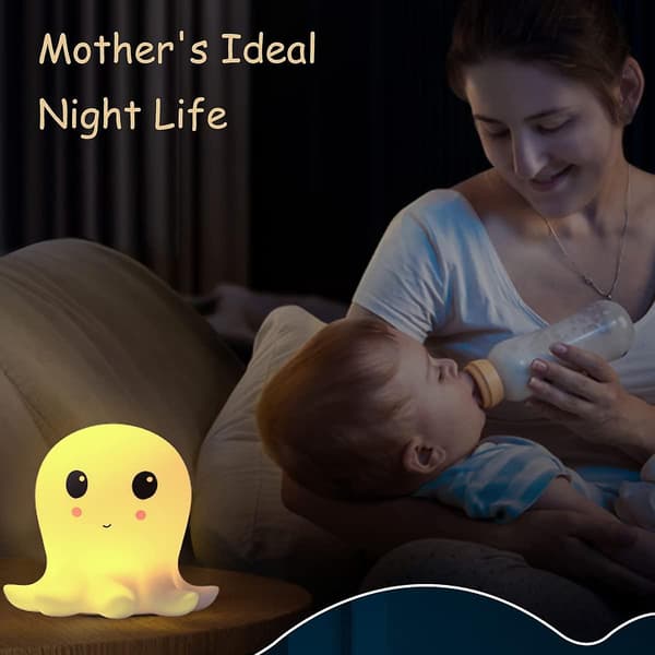 Led nattelys, baby nattelys til børn dæmpbar touch multifarvet sød blæksprutte søvn