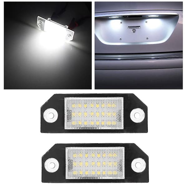 LED-nummerplåtsbelysning för Ford C MAX Focus MK2 - 2 st, 24 LED-pärlor