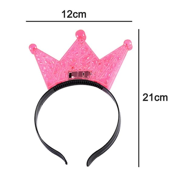 Lysande LED-krona Tiara Prinsesspannband