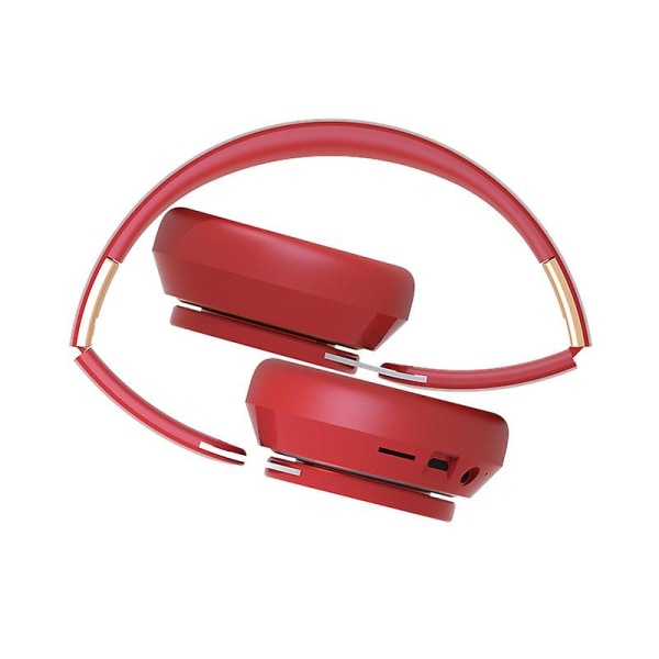 Hörlurar Trådlösa Bluetooth hörlurar Over-Ear-hörlurar Stereoljud, djup bas, 20 timmars speltid, mjuka öronkuddar för familjeresor, klass Röd