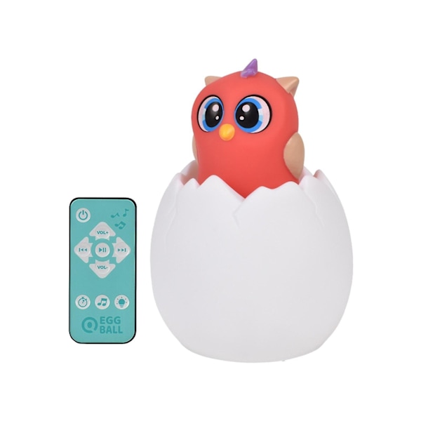 [Ml] 3D-trykt nattlys 7 farger fjernkontroll klapp sensor LED nattlampe leketøy（Rød）