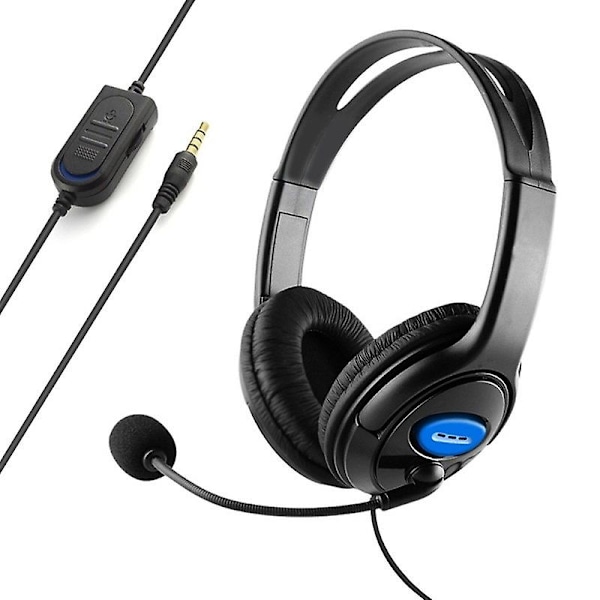 3,5 mm headset stereo headset med mikrofon spel headset lämplig för Ps4 headset elektronisk spel brusreducerande bas headset