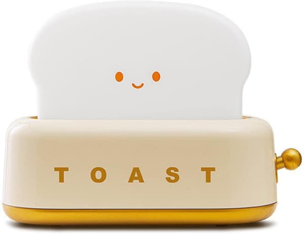 Bake Bread Night Light. Smile Bread Toast Night Light. Oppladbar Usb