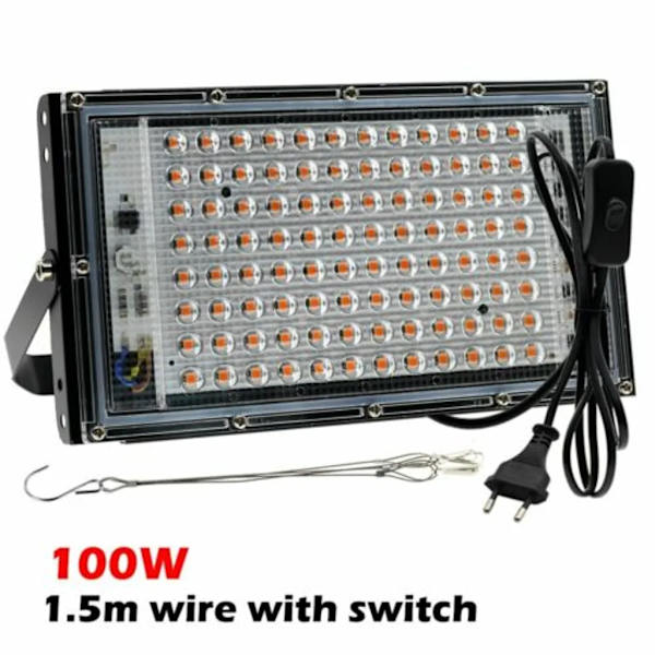 100W 96 LED kasvivalo, puutarha- ja kasvihuonevarusteet, LED-kasvivalo täyden spektrin kasvivalo sisäkasveille