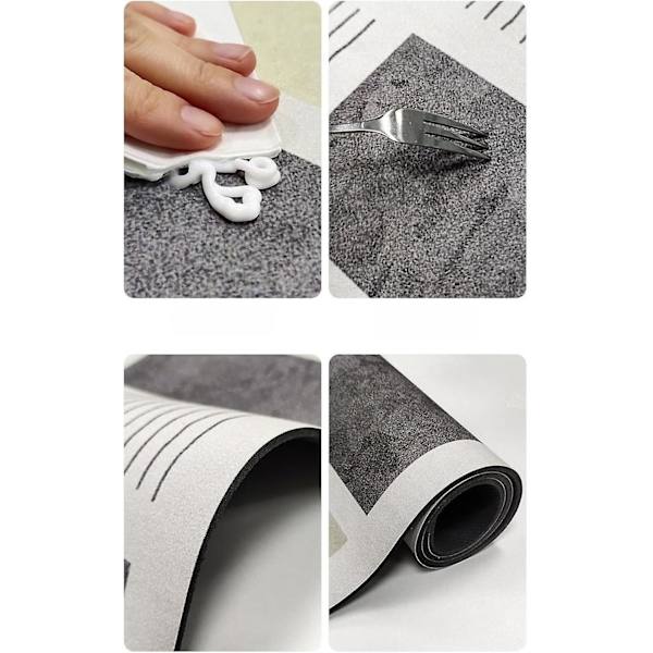 Diatomit Stenmatta Badmatta Halksäker Anti-mögel Snabbtorkande Tvättad Minimalistisk Linje Superabsorberande Diatomit Sten Golvmatta Gummibadmatta