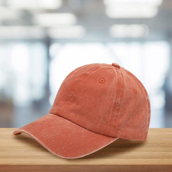 Vintage Old Solid Baseball Cap Simpel Blød Dome Duckbill Cap Til Mænd Og Kvinder (Khaki)