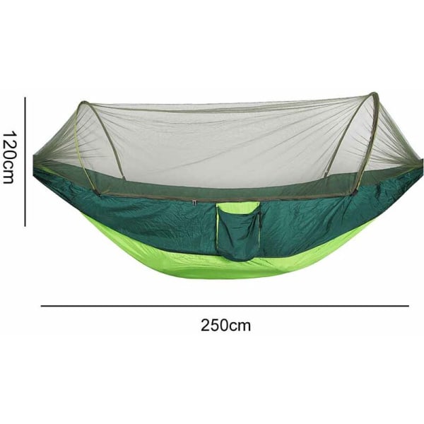 Automatisk hastighetsöppning, utomhuscampinghängmatta av enkel och dubbel nylon för camping ljusgrön
