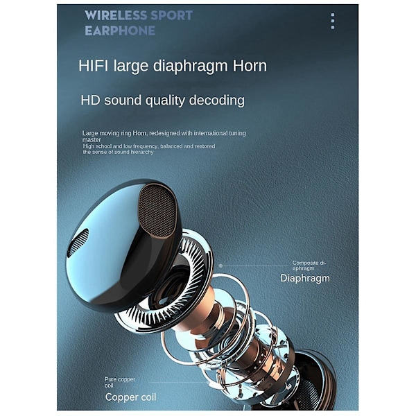 Kaulaketjun tyyppinen kuulokemikrofoni Stereo Melunvaimennus Yleinen Urheilukorvakuulokemikrofoni Langaton Bluetooth（Musta）
