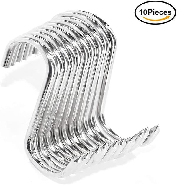 130*3mm Ripustuslihakoukku - Lihakoukku Ripustuslihakoukku S-koukku Teurastajan koukku 10kpl