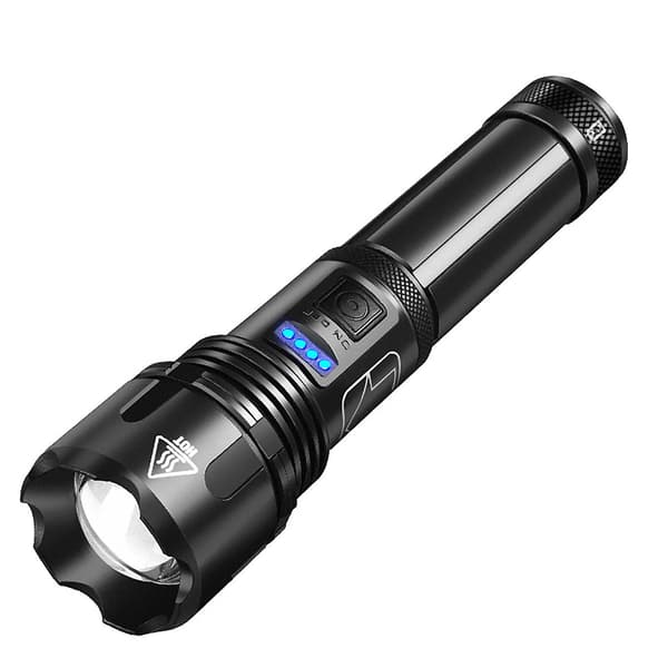 Tehokas LED-taskulamppu XHP50 -taskulamppu, USB-ladattava lamppu, erittäin kirkas（B）