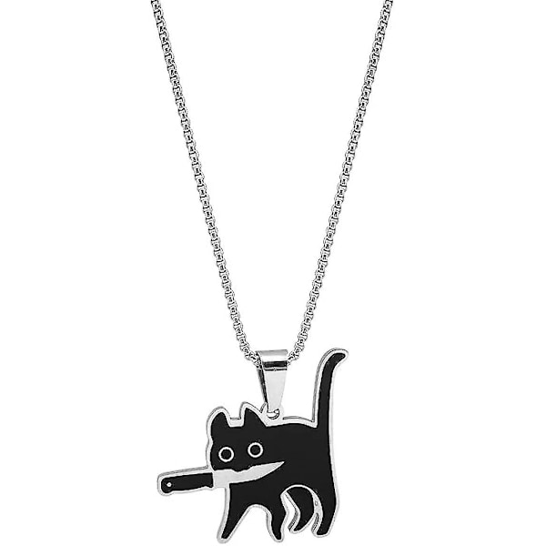 Cat Necklace, Cat Pendant, Kitten With , Cute Cat Necklace For Women, Cute Animal Pendant Necklace（1pcs）