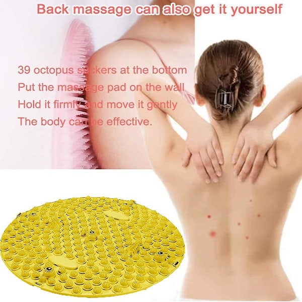 Massasjematte | Rund Stor Tykk Shiatsu Plate-Gul