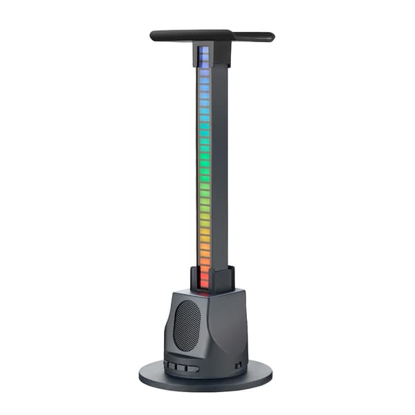 Lille Bluetooth-højttaler Pickup Light Earphone Holder+Sound Rgb Atmosphere Dazzling Light Adjustment