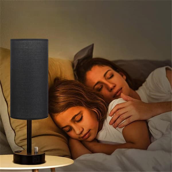 Amerikansk liten bordslampa modern tre växlar dimbar sovrum sängbordslampor