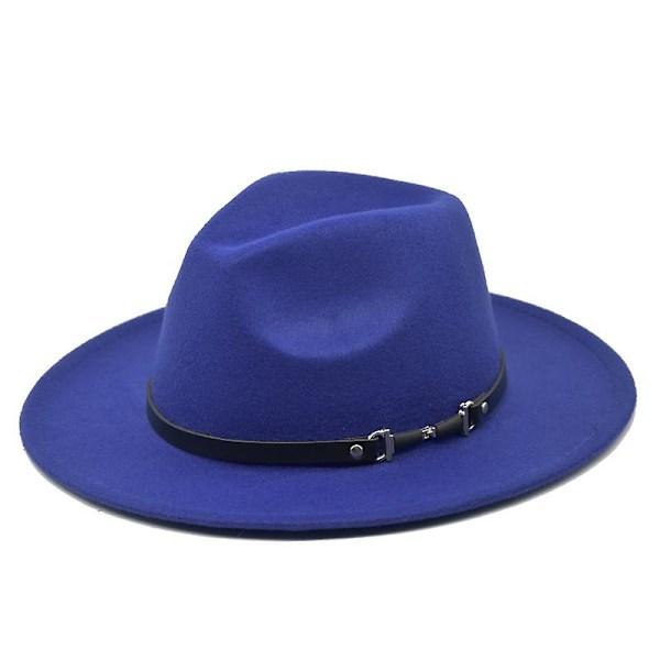Ny mote og elegant jazzhatt europeisk og amerikansk ullhatt vår og høst vinter ull retro litterær stor bremhatt