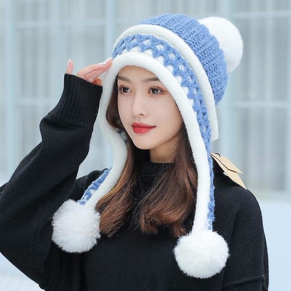 Varma stickade mössor för vintern 2022 höst och vinter färgmatchande  fluffig cap sött mode för kvinnor unisex(M, Beige) 59f7 | Fyndiq