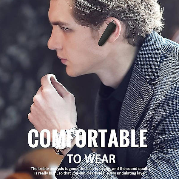 Bluetooth-headset - Enkelt øre - Håndfri Bluetooth-øretelefon - Bluetooth trådløse øretelefoner - Kørsel - Forretning