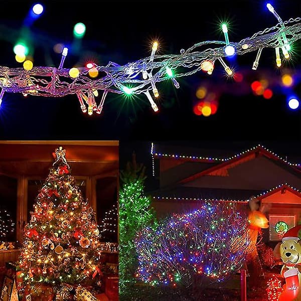 Wabjtam 200 LED julelys, 8 lysmoduser, vanntette minilys, dekorative