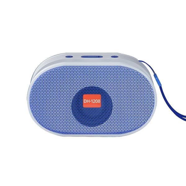 Trådløs Bluetooth-høyttaler Syvfarget stemningslys Subwoofer Skrivebords Bluetooth-høyttaler (blå)