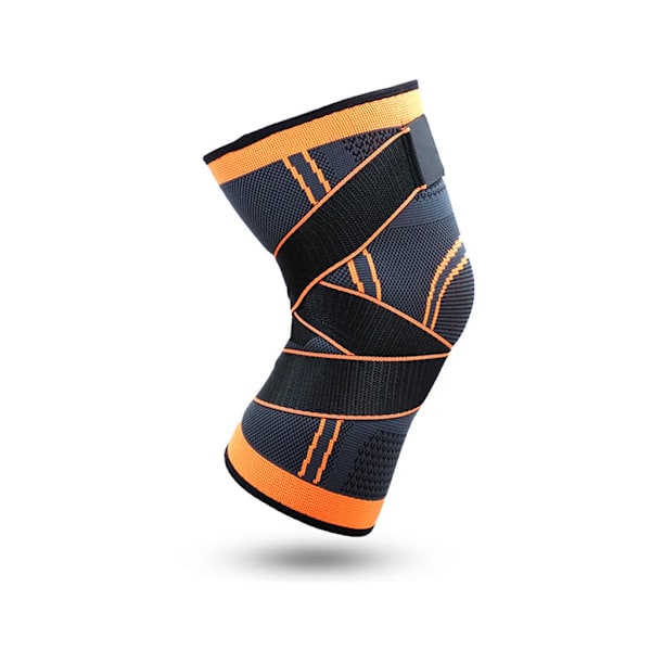 Knäskydd, Knäskydd, Kompressionspassform, Stöd för Ledvärk och Artrit, Förbättrad Cirkulation, Kompression (Orange, L)