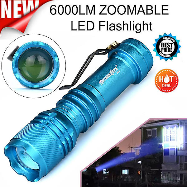 Ficklampa LED ficklampa Q5 AA/14500 3 lägen ZOOMBAR LED ficklampa ficklampa superljus（J）