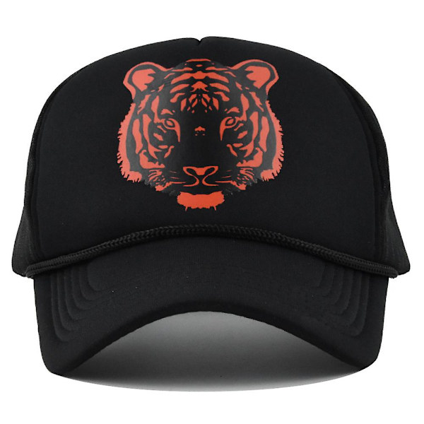 Tegneserie Tryk Baseball Cap Tiger Hoved Peaked Cap Mesh Cap Personlig Silketryk Buet Skygge Solskygge