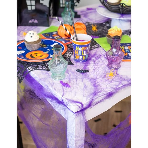 Lilla edderkoppespind med edderkopper 20g Halloween hvid XXS