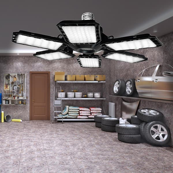 LED Garage Lights, Deformerbare LED Garage Loftslamper med Justerbare Paneller（C）