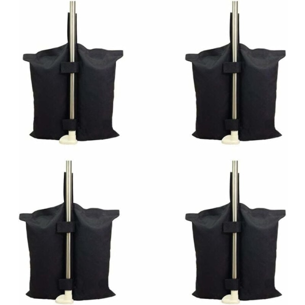 Heavy Duty-vægttaske i industriel kvalitet med dobbeltsyning til pop-up telt baldakin, sort, pakke med 4