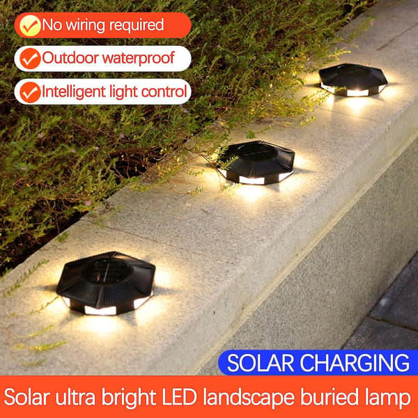 4PCS Solcellelamper Utendørslamper LED Plug-in-lamper Underjordiske lamper Hagelamper（A）