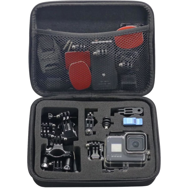 Gopro bärbar väska, förvaringsväska kompatibel med Hero 10 9 8 7 6 5 4 3 2, actionkamera bärbart case (medium)