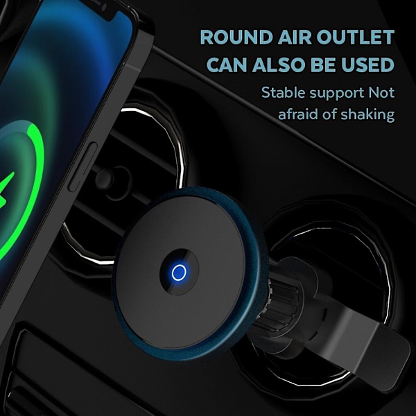 Magnetisk trådløs billader for 12/12pro/12 Mini/12 Pro Maximum Rapid 15w trådløs billader telefonholder |