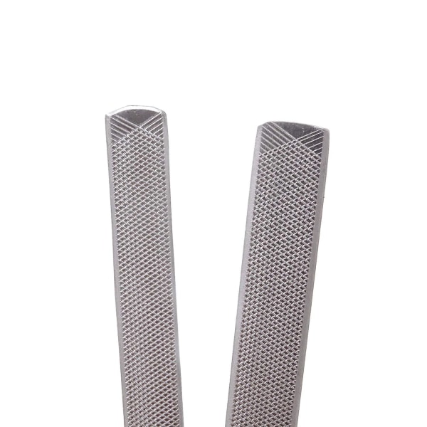2st nagelfil rostfritt stål dubbelsidig metallfil buffertfingerfil manikyrfil för salong eller hem