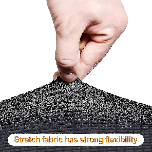 6 stk Stretch Jacquard stolsetertrekk, avtagbart stolseteputetrekk