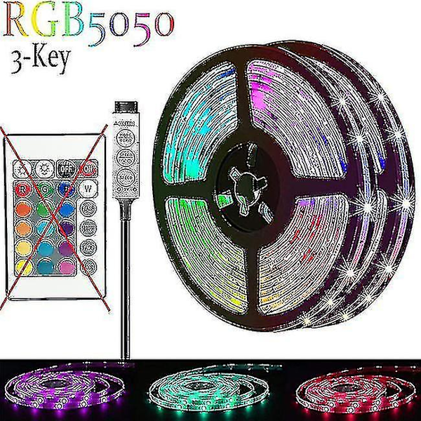 20m LED-lys Bluetooth RGB-lys LED-stripe med 44-knappers fjernkontroll musikksynkronisering fargeendrende LED-stemningsstripe