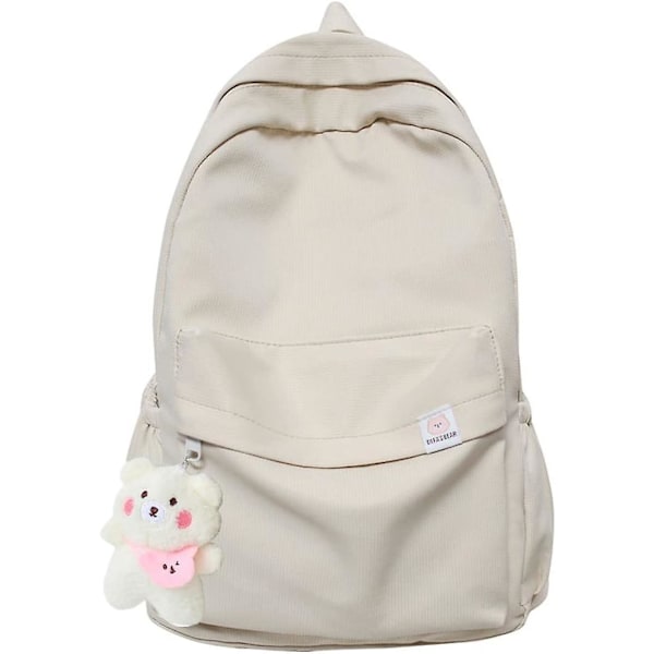 Backpack Cute Kawaii Backpack School Supplies Laptop Bag for Teenagers Students - Off-White