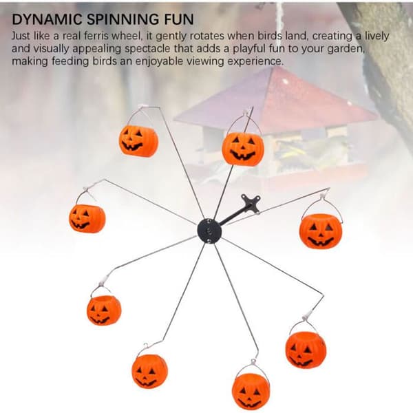 Virex® Roterende Gresskarformet Frødispenser for Halloween Hagedekorasjon