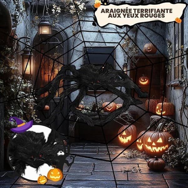 Edderkoppespind til Halloween, Halloween Edderkoppespind, Luksuriøst Design, Halloween Edderkoppespind Borddekorationer