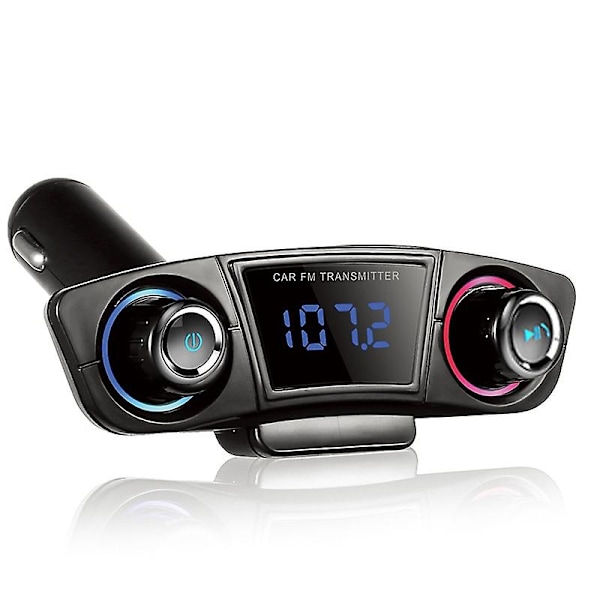 Kaksi USB-monitoiminen auton FM-lähetin MP3 Bluetooth-soitin Auton laturi Bluetooth Hands-free FM-lähetin
