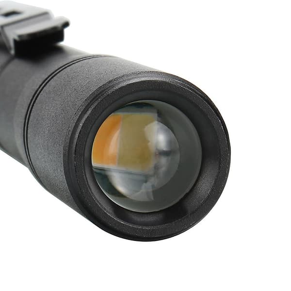 Mini LED-taskulamppu, paristokäyttöinen taskulamppu, taskulamppu (musta)