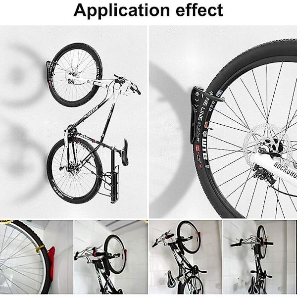 Cykelvægbeslag Vægophæng Opbevaring Til Ophængning Af Cykel 2stk Sort