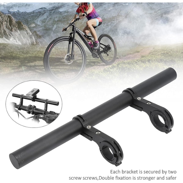 30 cm förlängningsfäste för cykelstyre, förlängningsstång för cykelstyre i aluminium, monteringsfäste för förlängning av cykel för LED-ljus, GPS, hastighetsmätare, telefon