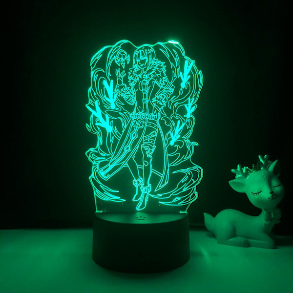3D Illusion Lampe Anime Figur Led Natlampe w