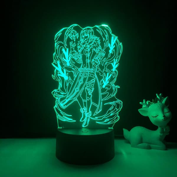 3D Illusion Lampe Anime Karakter LED Natlys m