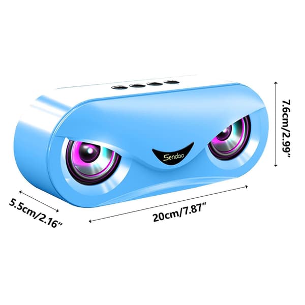 M6Led seitsemänvärinen valo langaton Bluetooth-kaiutin (sininen)