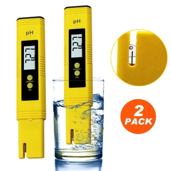 2st PH Value Water Meter Digital Meter Tester för dricksvatten, swimmingpool, akvarium eller laboratorium