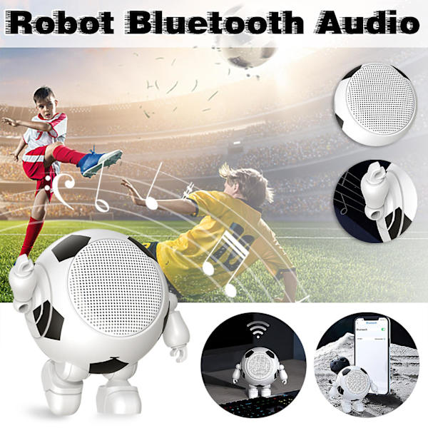 Kannettava Bluetooth-kaiutin Bluetooth-robottikaiutin Söpö kannettava pieni teräs Bluetooth-ääni langaton (Monivärinen)
