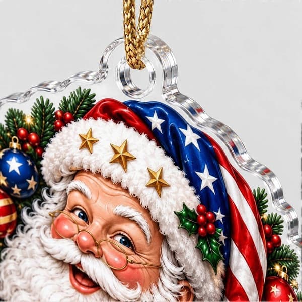 Patriotisk julepynt i akryl til minde om 250 år 5