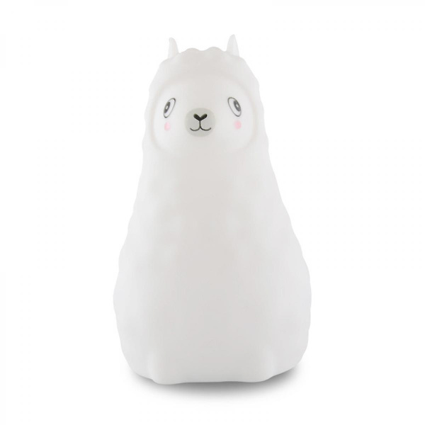 Sød Alpaca Børne Natlys, Genopladelig Silikone Børneværelse